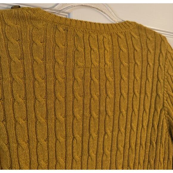 SUPERDRY Womens Crew Neck Yellow Long Sleeve Sweater Size 8 Premium Knitwear - Picture 7 of 7